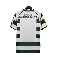 Sporting Retro Home Shirt 2002/2003 - Green and White