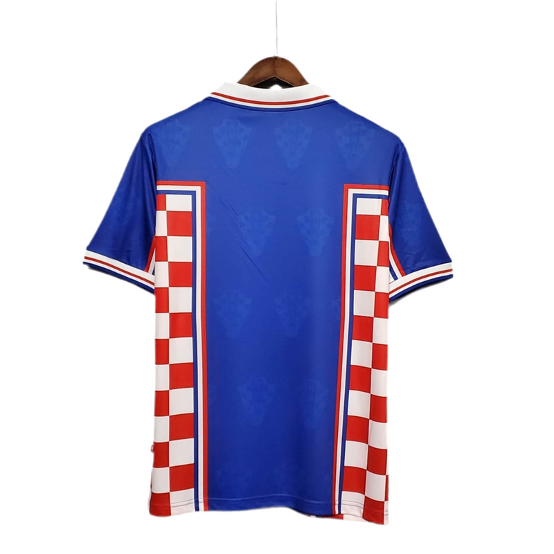 Pull Croatie Rétro 1998 Bleu, Rouge et Blanc - Lotto