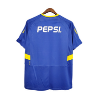 Camisola Boca Juniors Retrô 03/04 Azul e Amarela