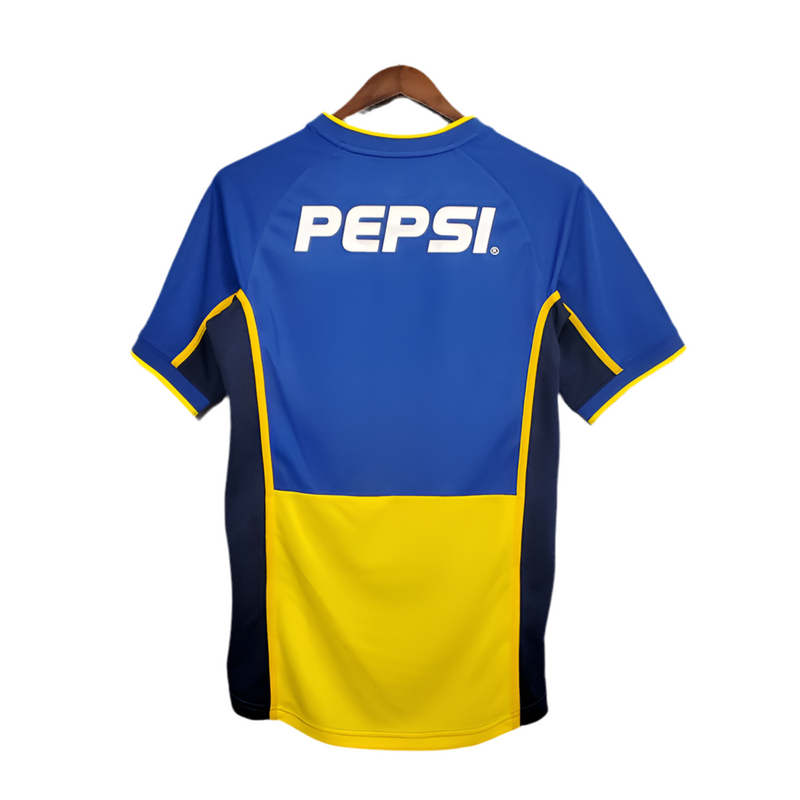 Boca Juniors Retro 2002 Blue and Yellow Jersey -