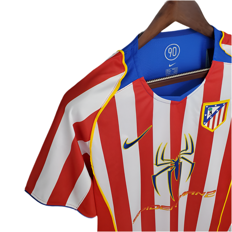 Camisola Atlético de Madrid Retrô 2004/2005 - Vermelha e Branca