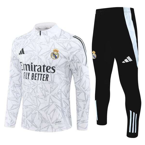Real Madrid 24/25 Tracksuit - White