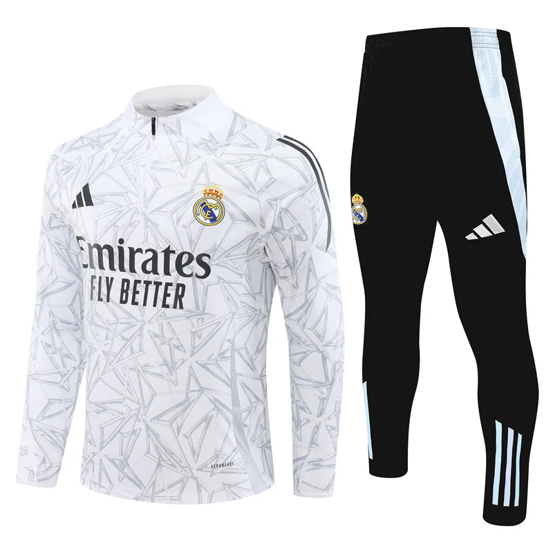 Real Madrid 24/25 Tracksuit - White