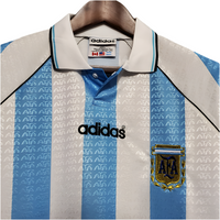 Camisola Seleção Argentina Retrô 1997-1998 Azul e Branca -