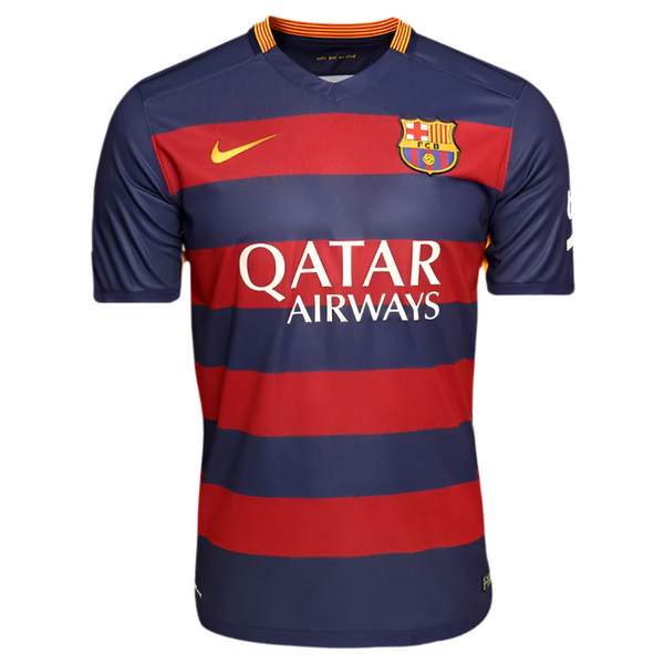 Barcelona Retro 15/2016 Jersey - Blue and Maroon