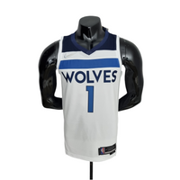 Débardeur NBA Minnesota Timberwolves 75e Anniversaire pour Homme - Blanc et Bleu