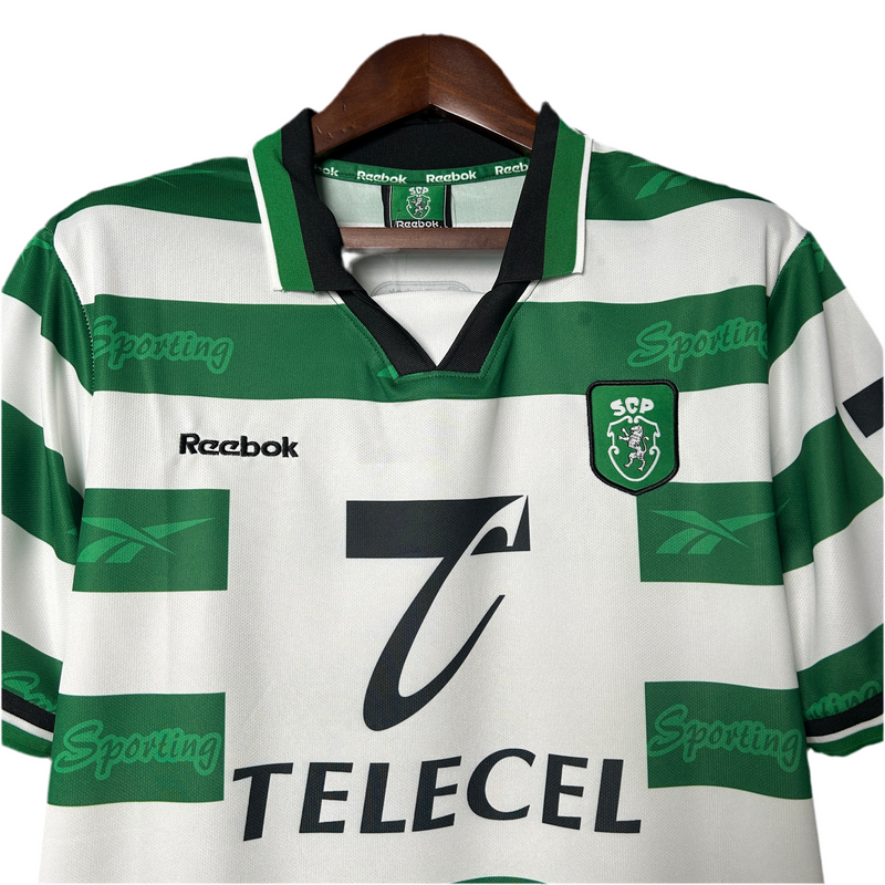 Sporting Retro Home Shirt 1999/2000 - Green and White