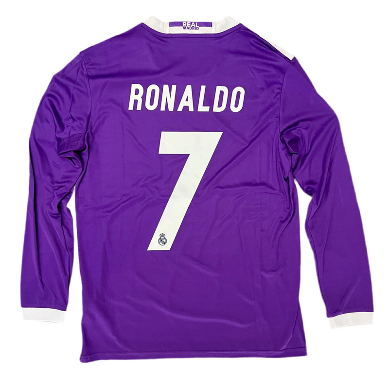Real Madrid Long Sleeve T-Shirt with 6 Patches - Ronaldo