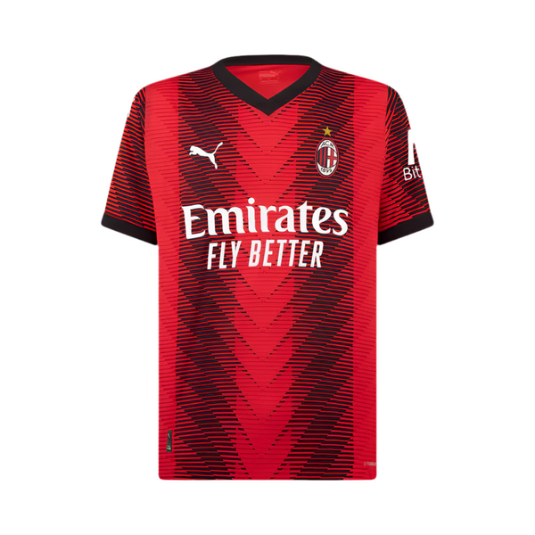 Camisola AC Milan I 23/24 - Vermelho e Preto