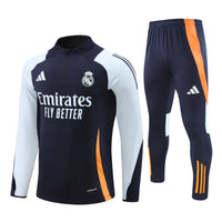Real Madrid 24/25 Tracksuit - Blue and Orange
