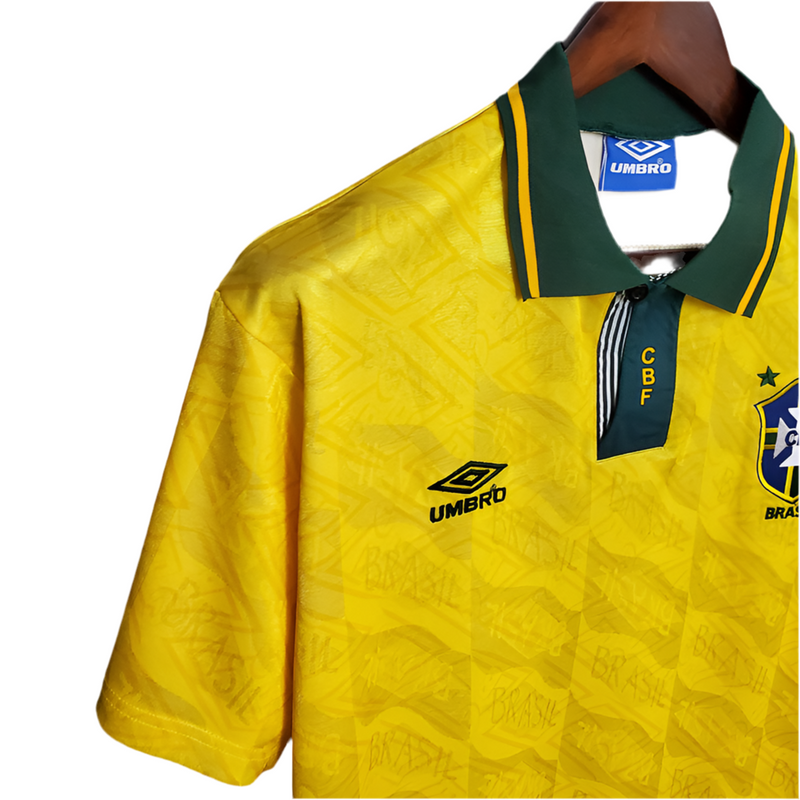 Retro Brazilian National Team Jersey 1991/1993 Yellow -