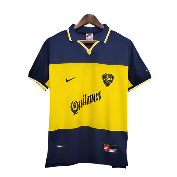 Boca Juniors Retro 1999 Blue and Yellow Jersey -