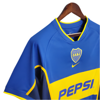 Camisola Boca Juniors Retrô 2002 Azul e Amarela -