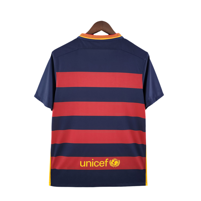 Barcelona Retro 15/2016 Jersey - Blue and Maroon