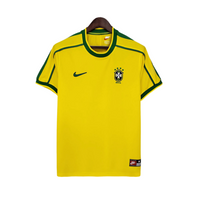 Maillot rétro de l'équipe nationale du Brésil 1998 - Jaune