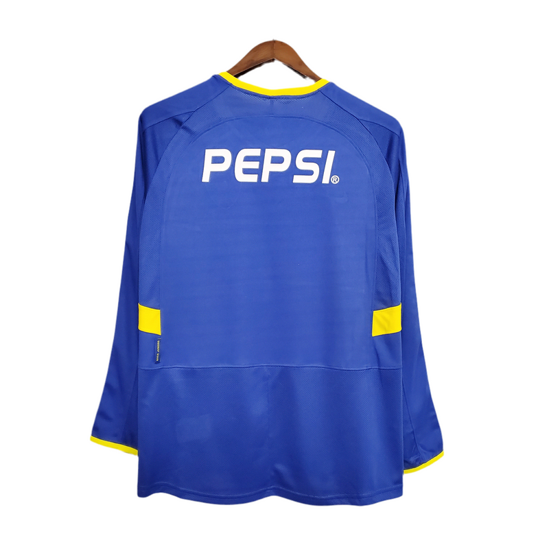 Boca Juniors Long Sleeve Jersey 03/04 - Blue and Yellow