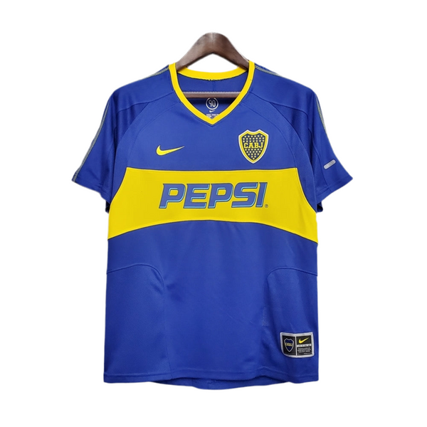 Boca Juniors Retro 03/04 Blue and Yellow Jersey