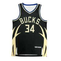 Débardeur NBA Milwaukee Bucks pour hommes Statement Edition - Noir