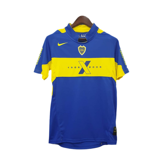 Boca Juniors Retro 2005 Blue and Yellow Jersey -
