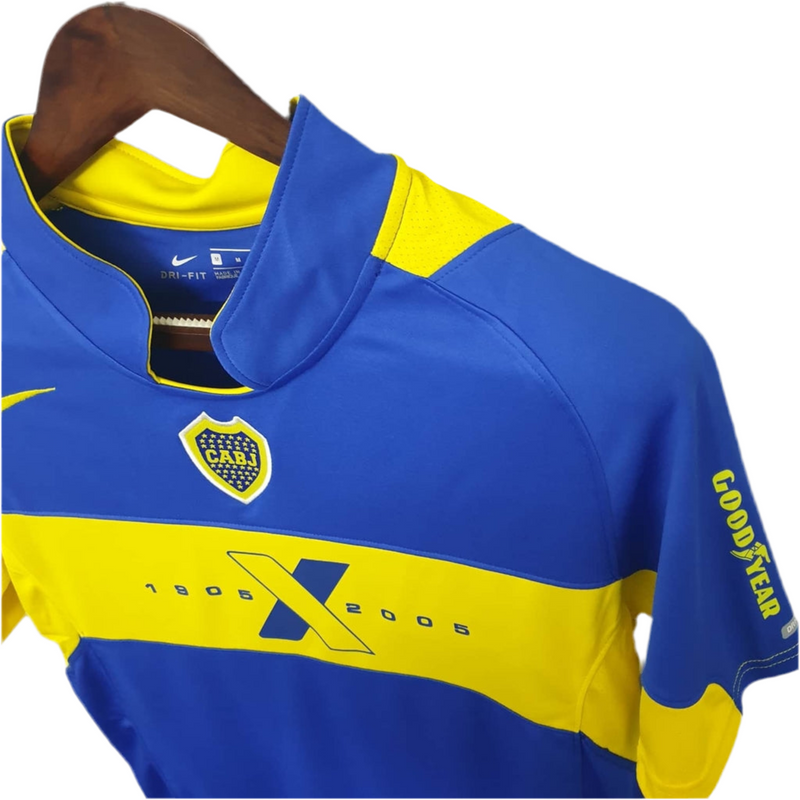 Boca Juniors Retro 2005 Blue and Yellow Jersey -