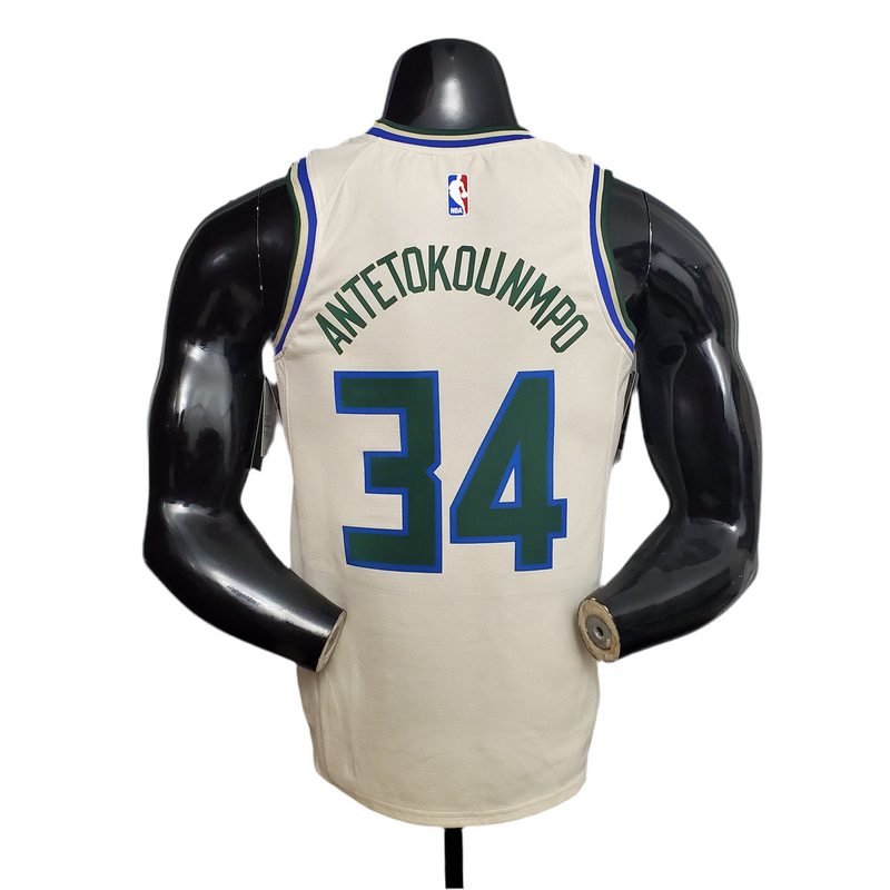 Débardeur NBA Milwaukee Bucks pour Homme - Beige