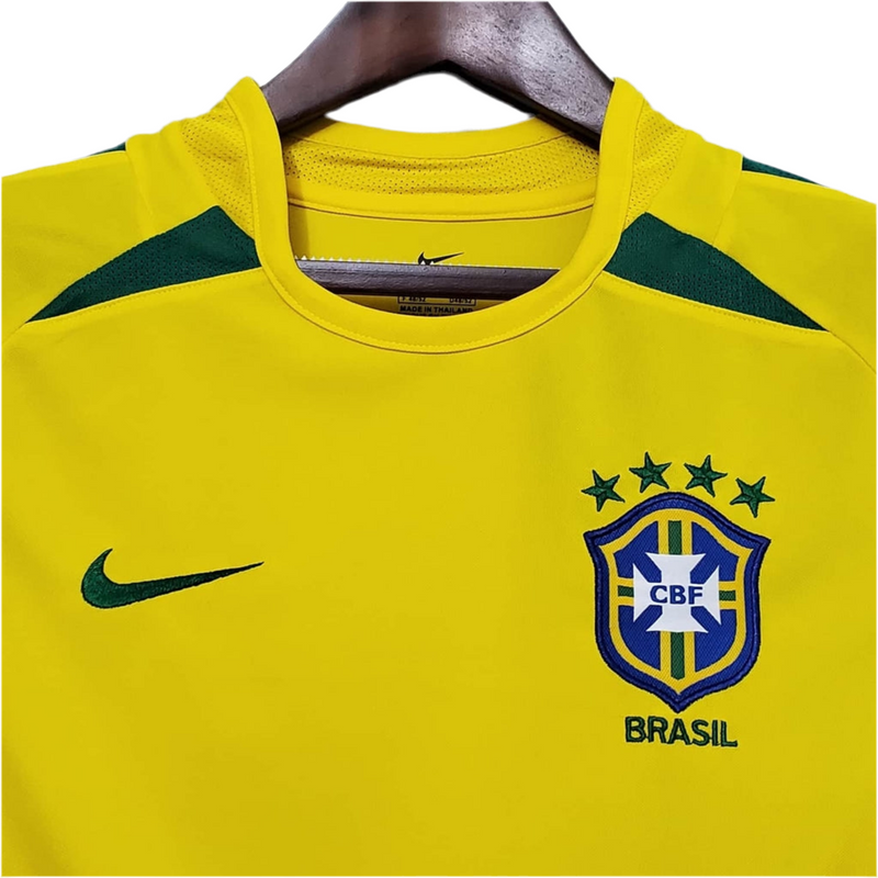 Retro 2002 Brazilian National Team Jersey Yellow -