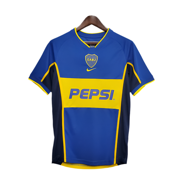Boca Juniors Retro 2002 Blue and Yellow Jersey -