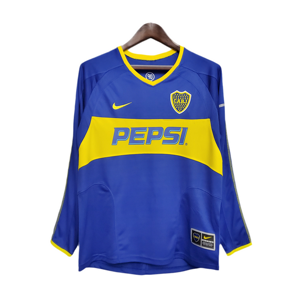 Boca Juniors Long Sleeve Jersey 03/04 - Blue and Yellow