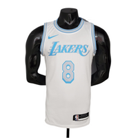 Débardeur rétro masculin NBA Los Angeles Lakers ras du cou - blanc