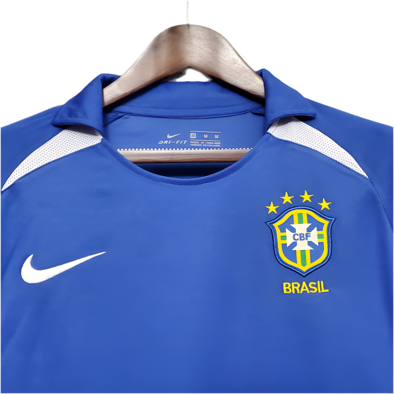 Retro 2002 Brazilian National Team Jersey Blue -