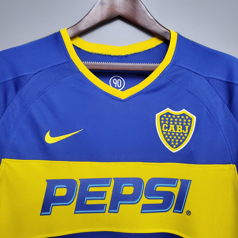 Boca Juniors Long Sleeve Jersey 03/04 - Blue and Yellow