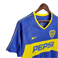 Camisola Boca Juniors Retrô 03/04 Azul e Amarela