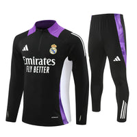 Real Madrid 24/25 Tracksuit - Black
