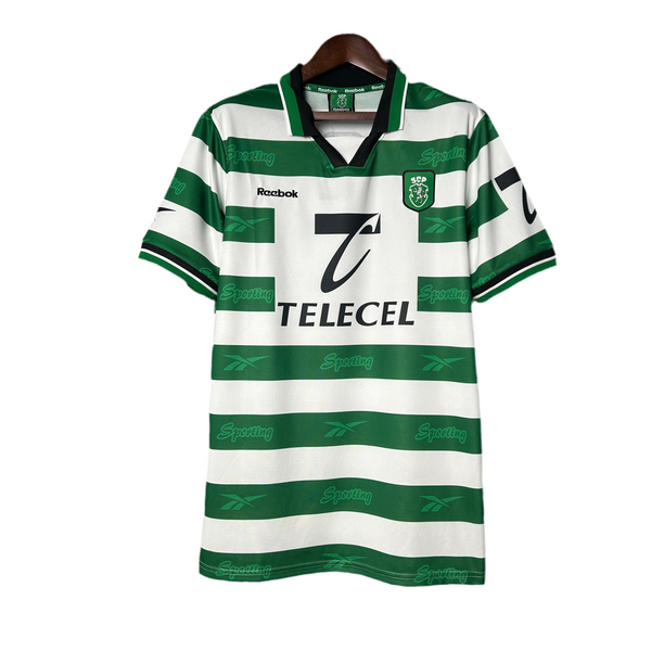 Sporting Retro Home Shirt 1999/2000 - Green and White