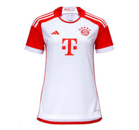 Camisola Feminina Bayern de Munique I 23/24 - Branco e Vermelho