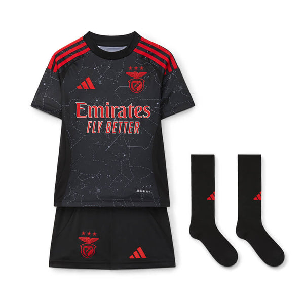Benfica II 24/25 Kids Kit with Socks - Red and Black