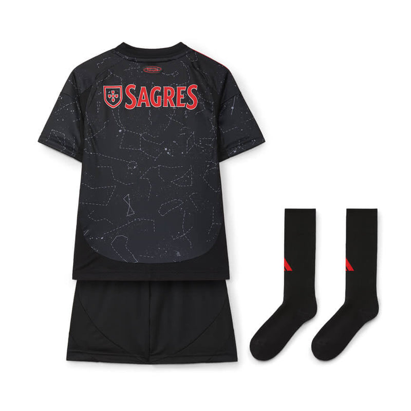 Benfica II 24/25 Kids Kit with Socks - Red and Black