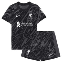 Kit de gardien de but Liverpool 24/25 pour enfants - Noir