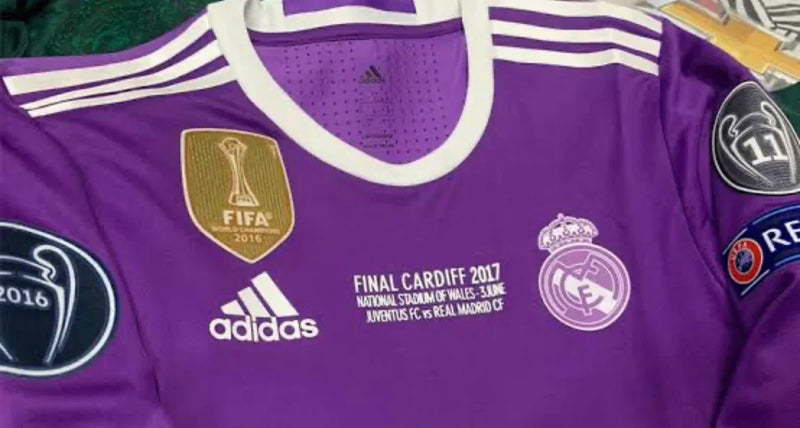 Real Madrid Retro Away Shirt 16/17 with Patch - Purple