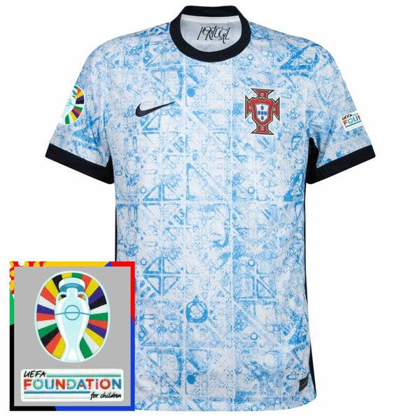 Portugal 24/25 Home Shirt [With Euro 2024 Qualification Patch Set] - Azulejo