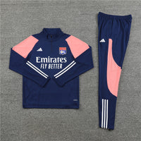 Olympique Lyon 23/24 Tracksuit - Blue and Pink