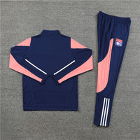 Olympique Lyon 23/24 Tracksuit - Blue and Pink