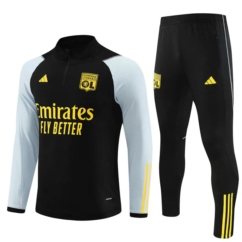 Olympique Lyon 23/24 Tracksuit - Black