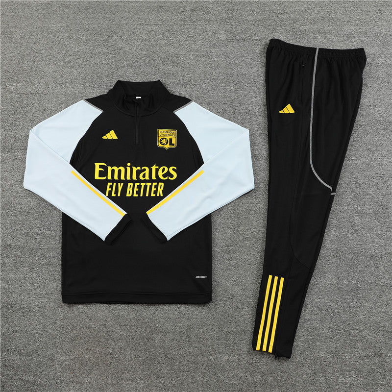 Olympique Lyon 23/24 Tracksuit - Black