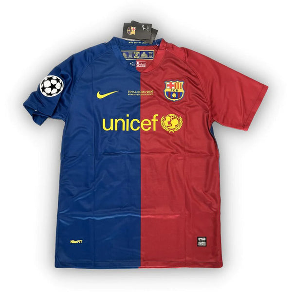Barcelona Retro Shirt with UEFA Patch 2008/2009 - Blue and Red