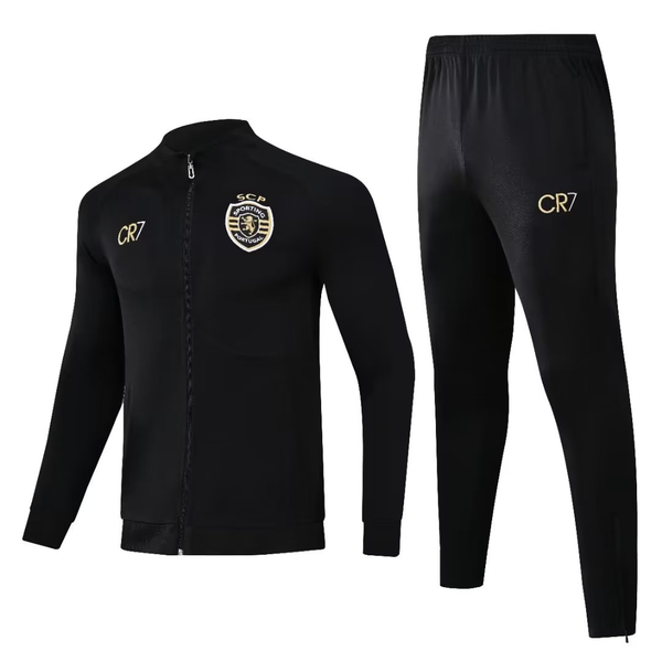 Sporting CR7 23/24 Tracksuit - Black