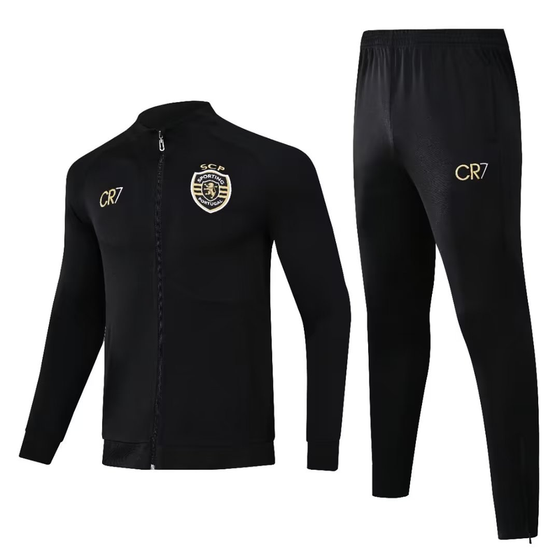 Sporting CR7 23/24 Tracksuit - Black