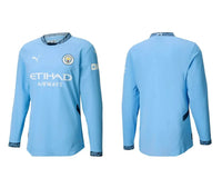 Camisola Manga Longa Manchester City I 24/25 - Azul