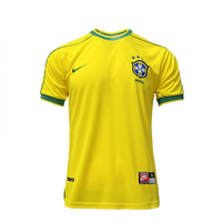 Maillot rétro de l'équipe nationale du Brésil 1998 - Jaune