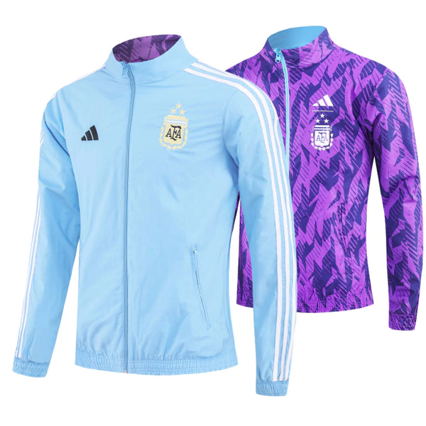 Corta-vento Argentina 22/23 - Azul e Roxo - Reversível